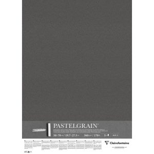RR Папір д/пастелі 360гр др.зерно PastelGrain Clairefontaine 50х70см ВУГІЛЬНИЙ