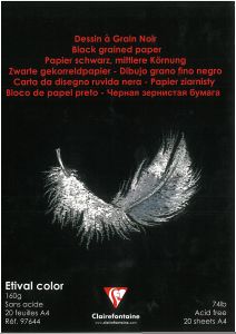 Альбом-склейка д/зміш.технік 160гр Etival color Clairefontaine 20арк А4 ЧОРНИЙ