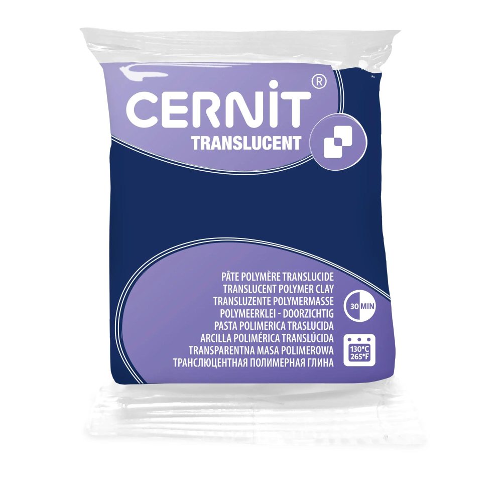 Полімерний моделін "CERNIT-TRANSLUCENT" 56гр|прозорий ЧОРНИЧНИЙ
