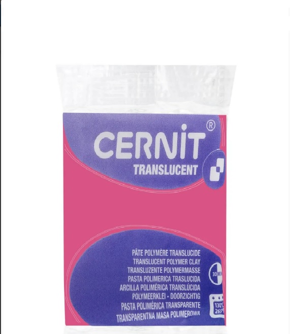 Полімерний моделін "CERNIT-TRANSLUCENT" 56гр|прозорий ГРАНАТ