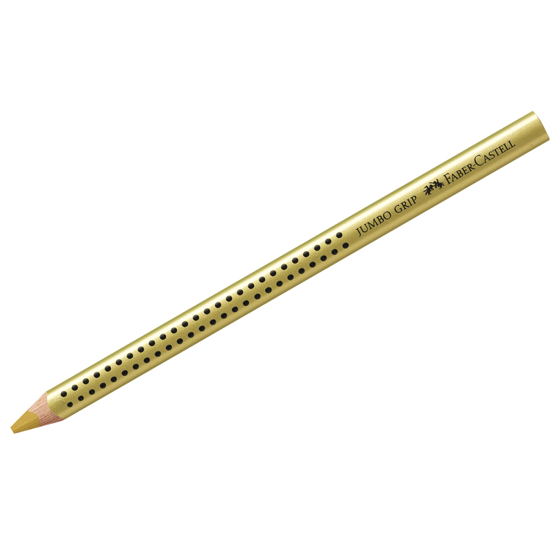 Олівець-металік тригран.корпус грифель 3,8мм Jumbo Grip Faber-Castell ЗОЛОТО