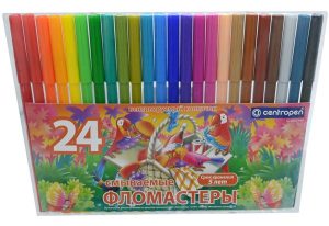 Набір фломастерів "Птахи" CENTROPEN у блістері 24кол /7790/24-87
