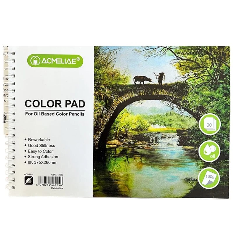 Альбом(спіраль) д/олійн.олівців 160гр Acmeliae 30арк.26х37,5см