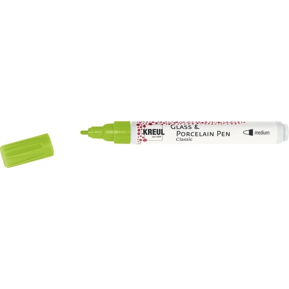 !БЕЗ ЗНИЖОК Маркер д/скла, порцеляни стійкий (обж.160*С) Glass & Porcelain Pen Hobby Line Kreul 2-4м