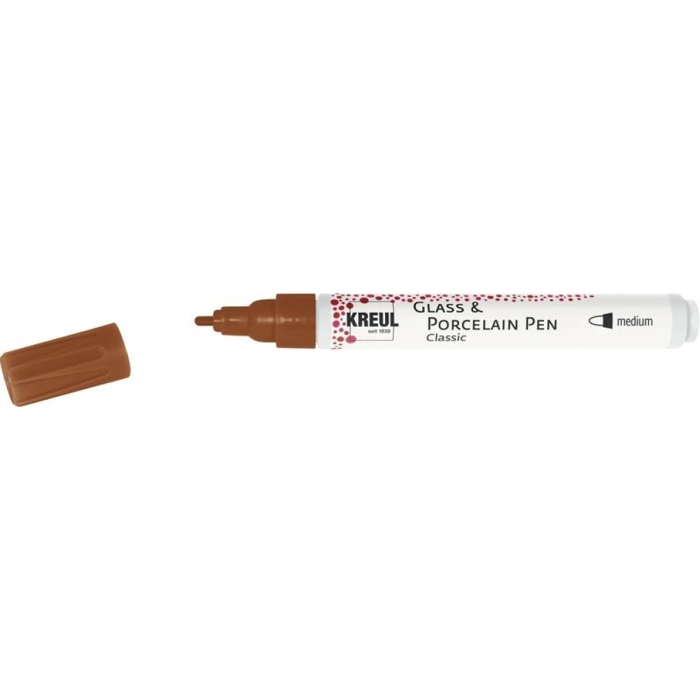 !БЕЗ ЗНИЖОК Маркер д/скла, порцеляни стійкий (обж.160*С) Glass & Porcelain Pen Hobby Line Kreul 2-4м