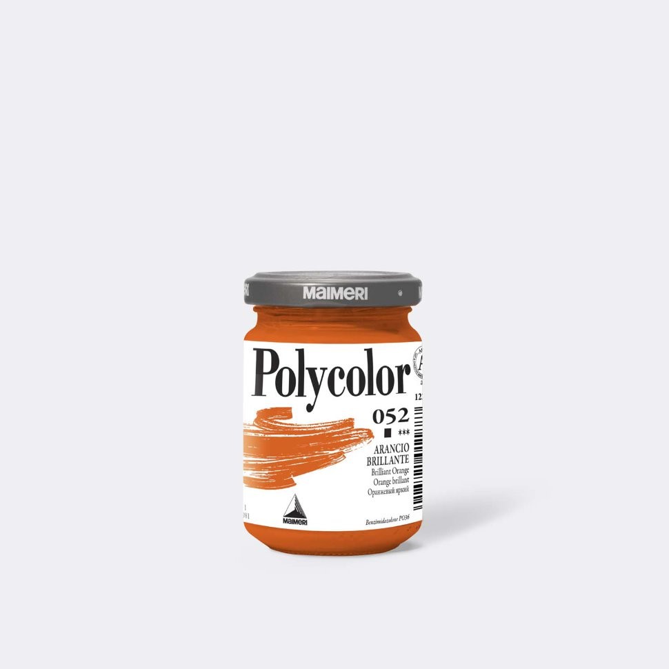 *Фарба акрилова Polycolor Maimeri 140мл 052 ОРАНЖЕВИЙ ЯСКРАВИЙ