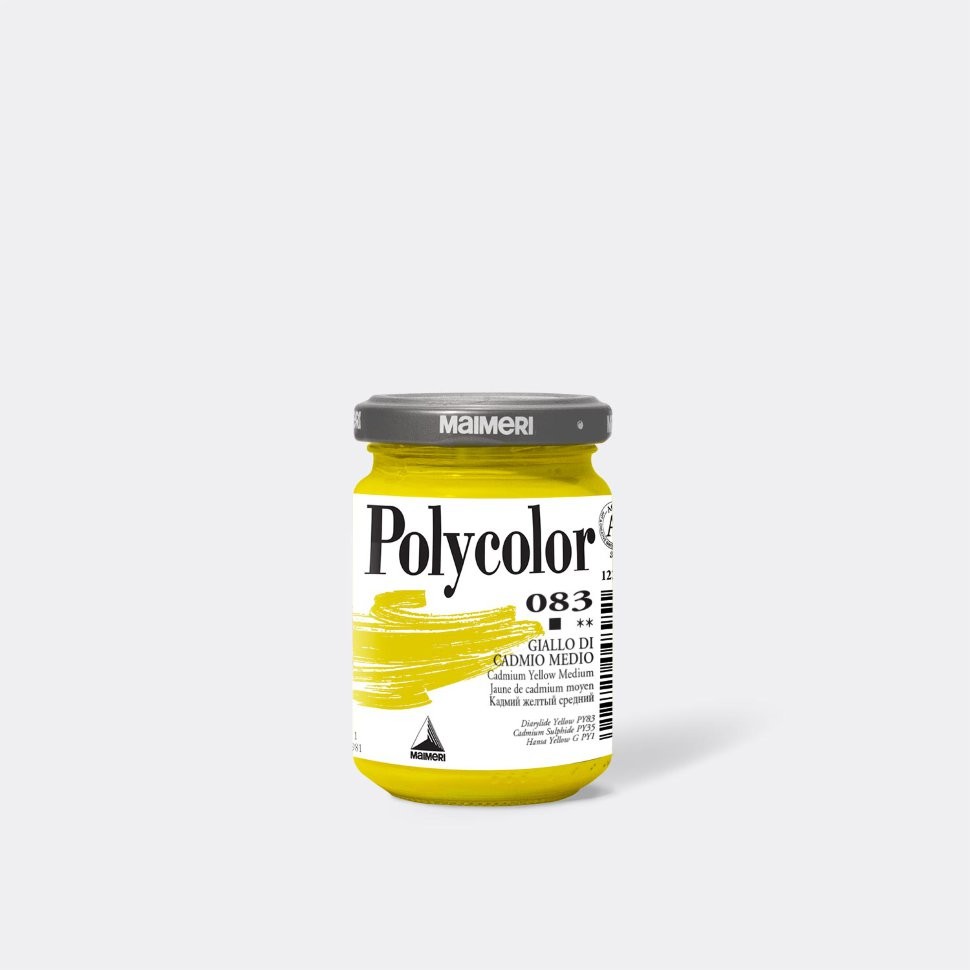 *Фарба акрилова Polycolor Maimeri 140мл 083 КАДМІЙ ЖОВТИЙ СЕРЕДНІЙ