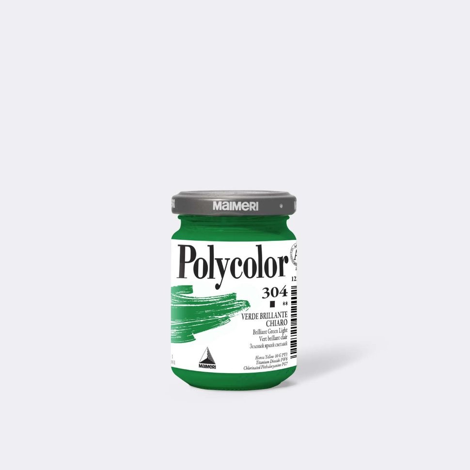 *Фарба акрилова Polycolor Maimeri 140мл 304 ЗЕЛЕНИЙ СВІТЛИЙ ЯСКРАВИЙ