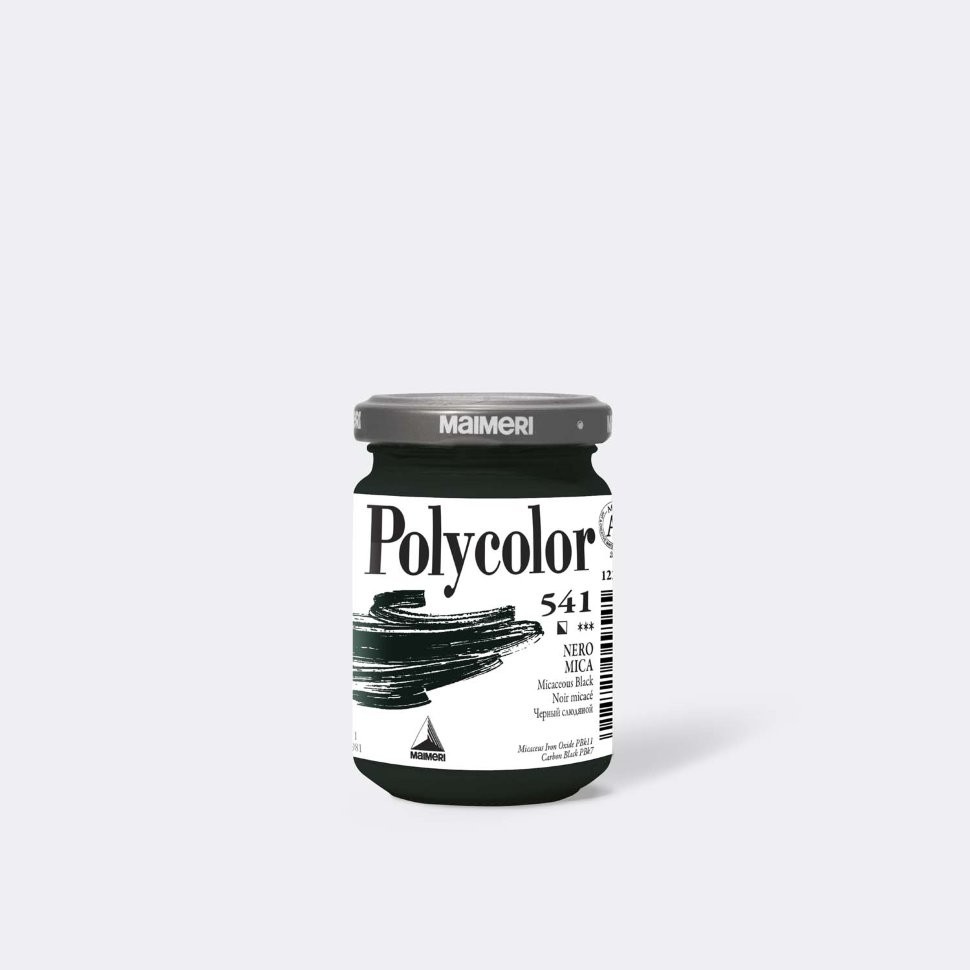 *Фарба акрилова Polycolor Maimeri 140мл 541 ЧОРНИЙ СЛЮДЯНОЙ