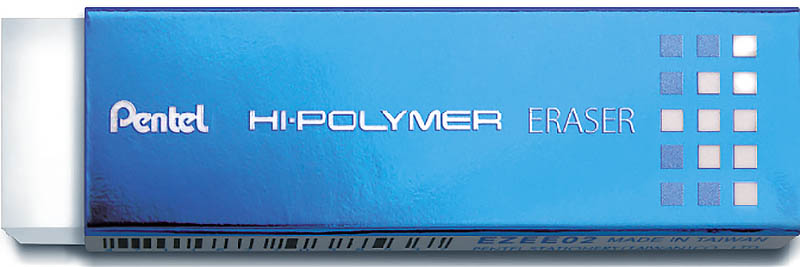 Гумка тонка "HI-Polymer Slim Eraser" Pentel 65x18x4,5мм