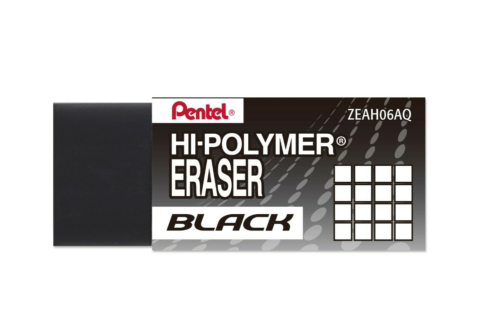 Гумка "Hi-Polymer Plastic Eraser AIN Black" Pentel 43,4х17.4х11.8мм ЧОРНА