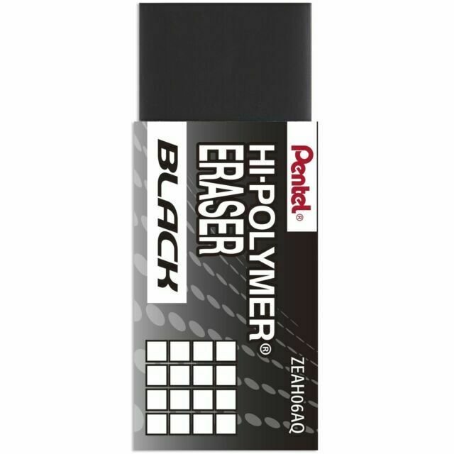 Гумка "Hi-Polymer Plastic Eraser AIN Black" Pentel 43,4х17.4х11.8мм ЧОРНА