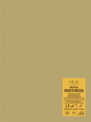 Альбом-склейка д/змішаних технікк 310гр 100% цел.обкл.крафт Muse 20арк 24х32см
