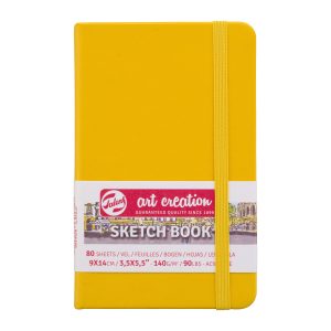 Альбом д/граф.140гр книжк.форм.обкл.тверд.золтисто-жовта "Art Creation" Talens 80арк.9х14 А6