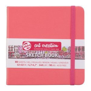 Альбом-склейка д/граф.140гр книжк.форм.обкл.тверд.корал."Art Creation" Talens 80арк.12х12