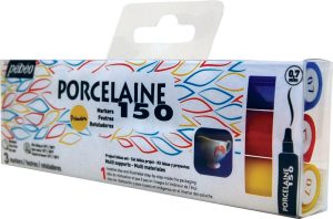 Набір маркерів для порцеляни та кераміки (випал 150*) Porcelaine Pebeo 0,7 мм 3шт.ОСНОВНІ КОЛЬОРИ